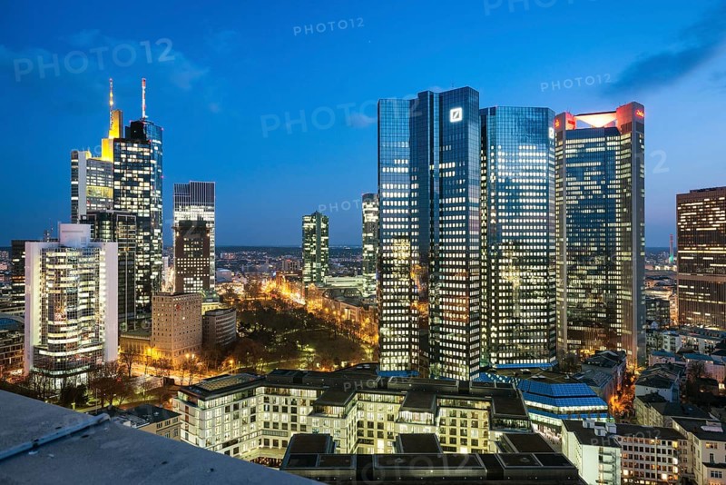 Frankfurt skyline and financial center