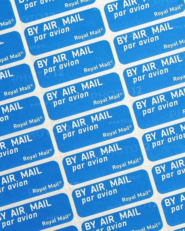 Royal Mail air mail stickers