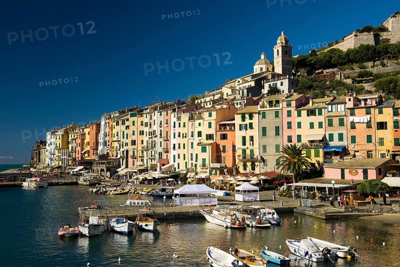 Colourful row of houses at the harbour