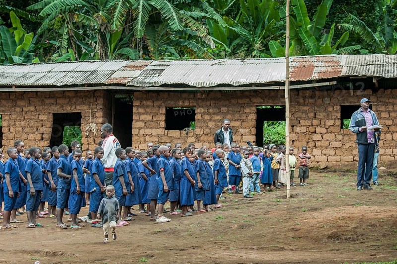 Schoolchildren in uniforms