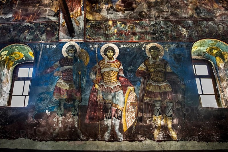 Old fresco in the church Kisha e Shen Kollit