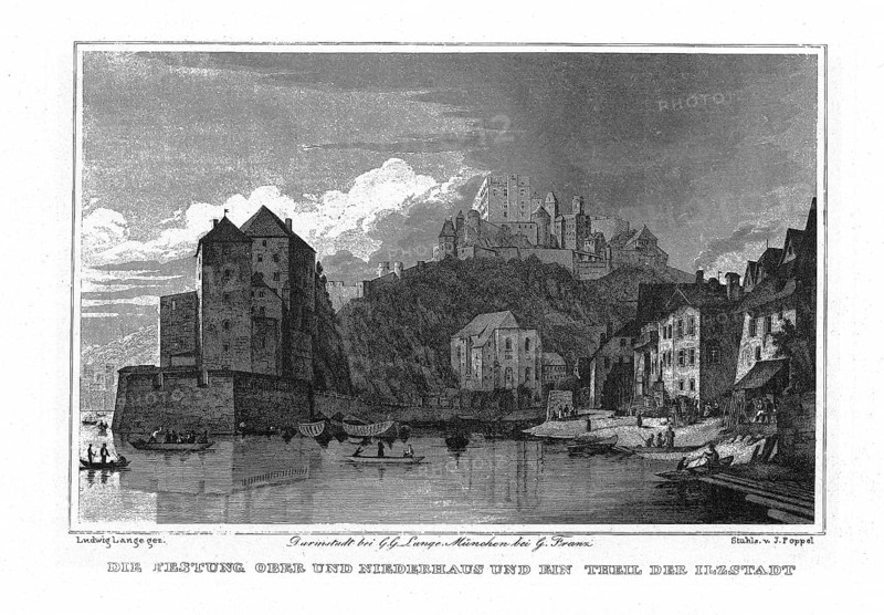 Fortress Oberhaus and Niederhaus and a part of Ilzstadt