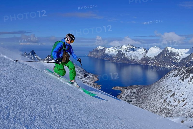 Woman skiing