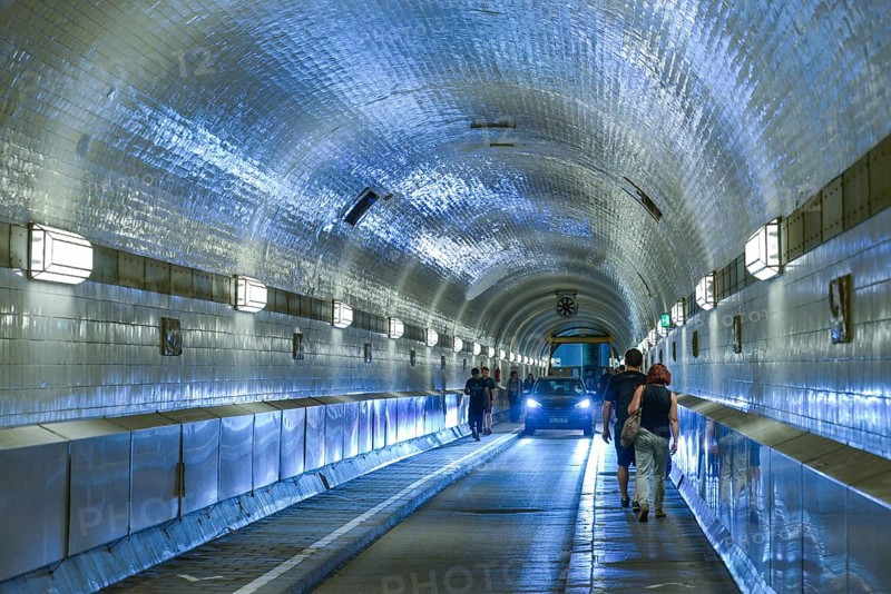 Old Elbe Tunnel in Hamburg