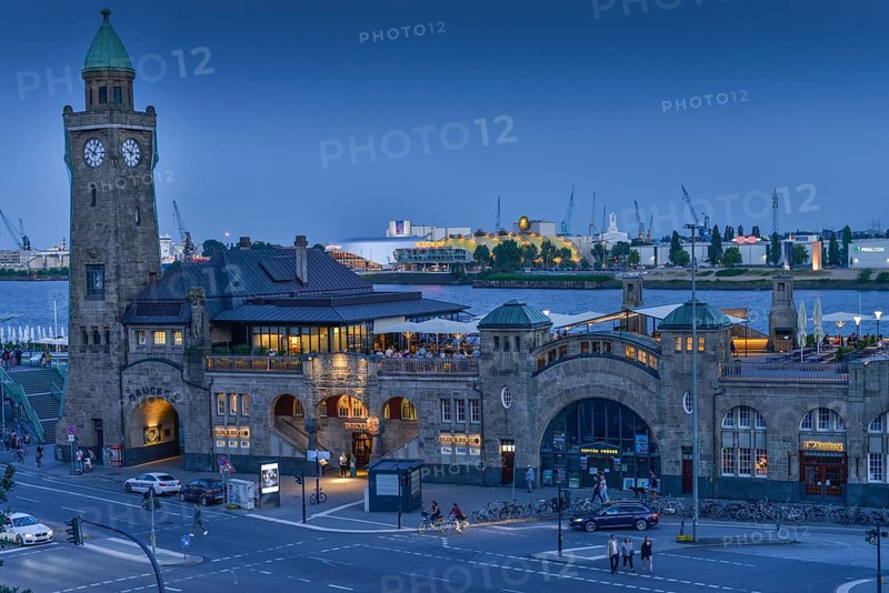 Clock tower and gauge tower at dusk