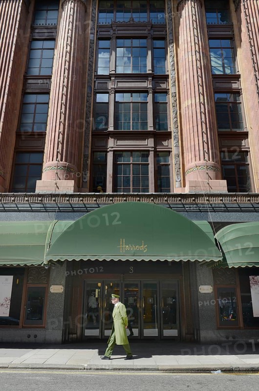 Porter in front of department store Harrods