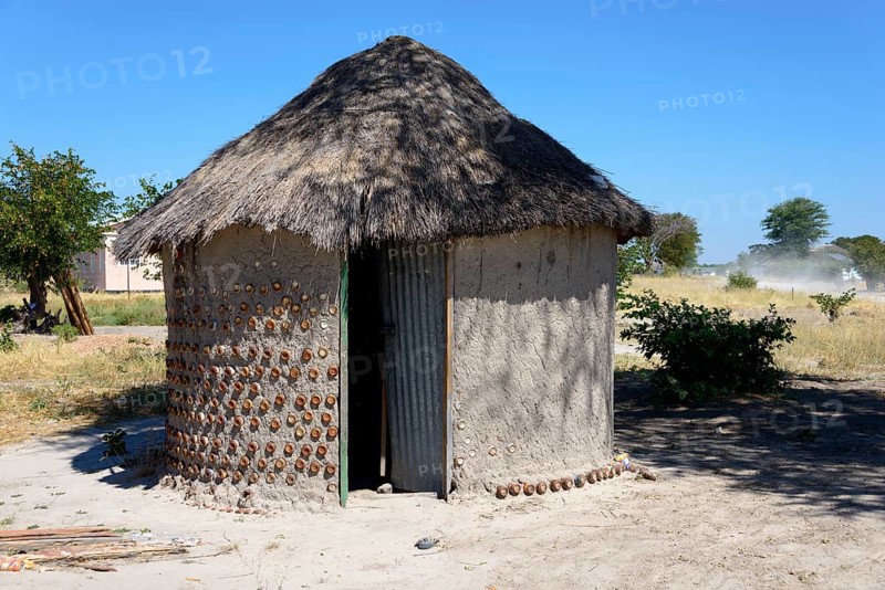 Simple thatched hut