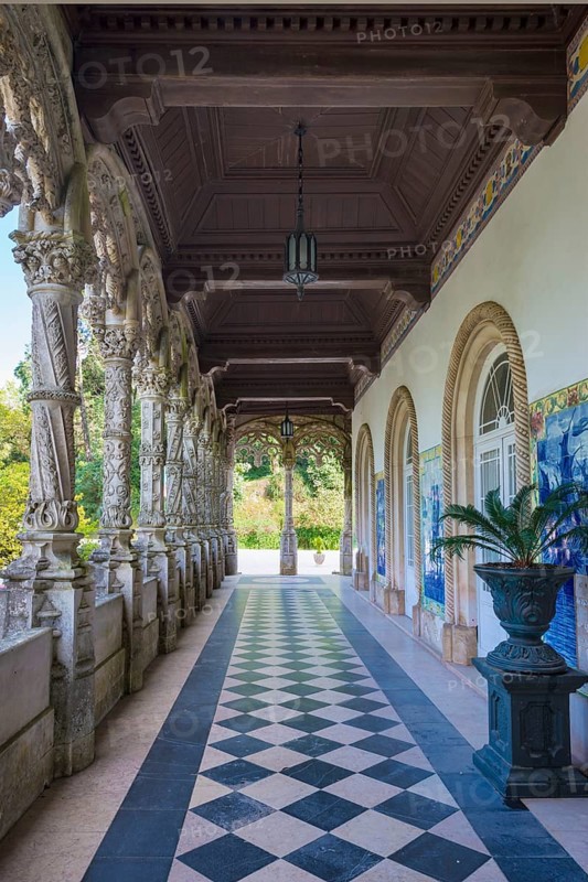 Carved marble columns