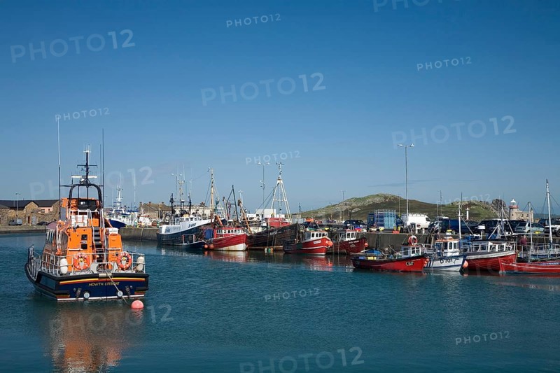 Boats in the harbour of Howth on the peninsula Howth Head