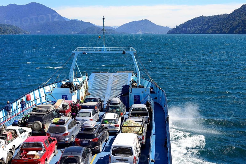 Loaded Car Ferry from Hornopiren to Leptepu