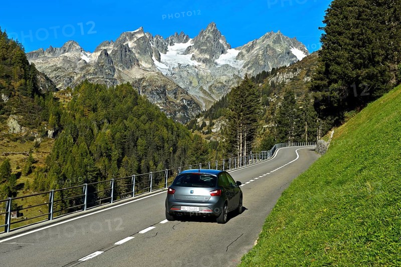 Car on mountain road