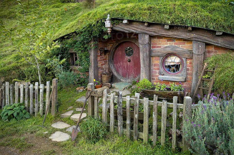 Hobbit Cave with Red Door