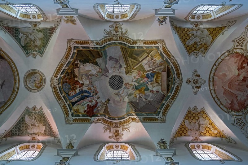 Ceiling fresco of the church of the Monastery Ursberg