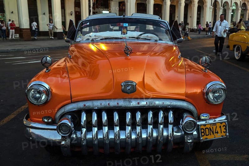 Orange vintage car