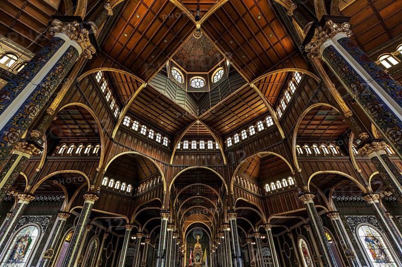 Interior view cathedral in Cartago