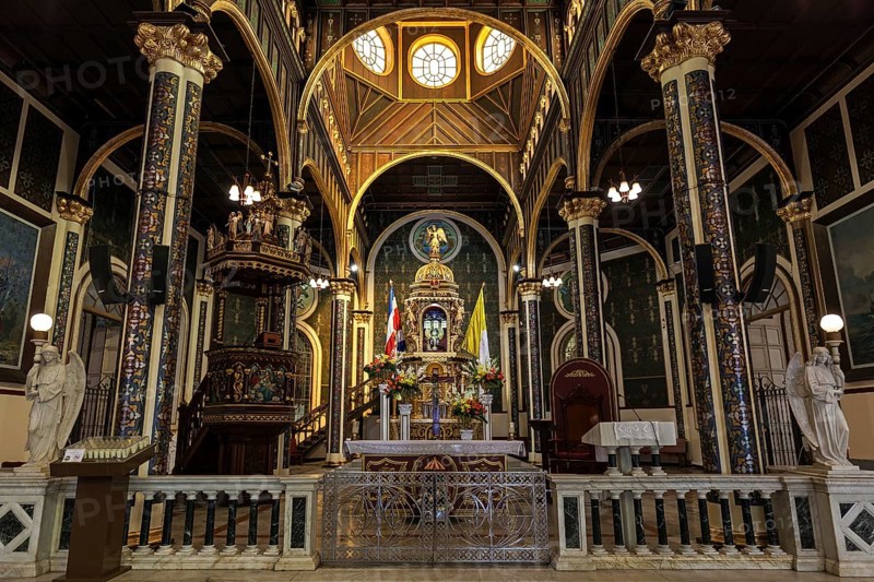 Interior view cathedral in Cartago