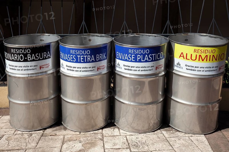 Various waste bins for waste separation
