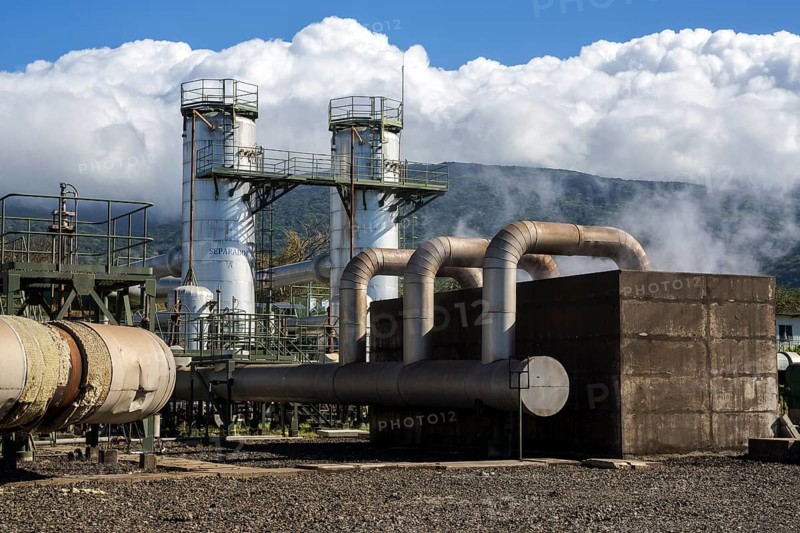 Geothermal power plant at the Rincon de la Vieja volcano
