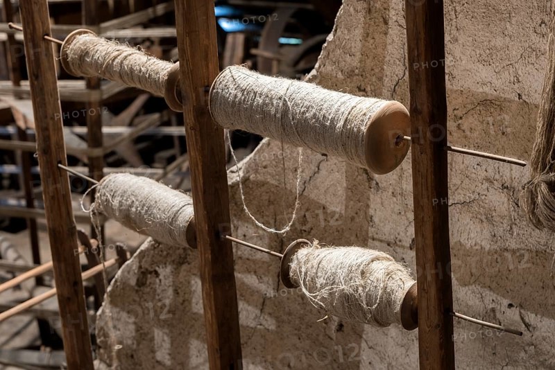 Spindles of an old loom