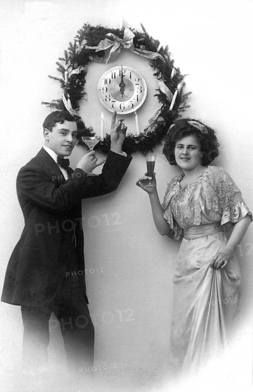 Couple celebrates New Year's Eve