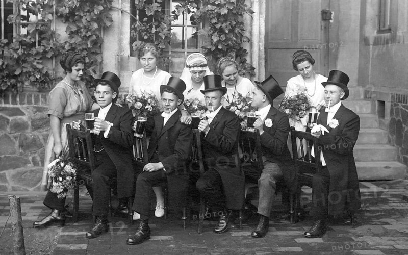 Five wedding couples