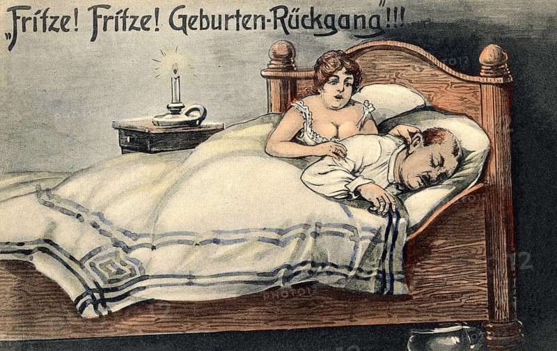 Satire on the subject of falling birth rates in the 1920s