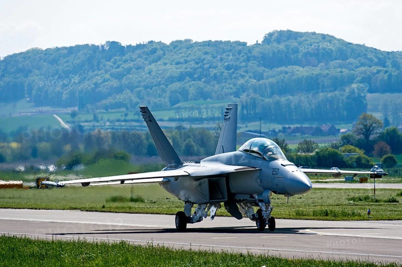 Boeing F/A-18 Super Hornet after landing