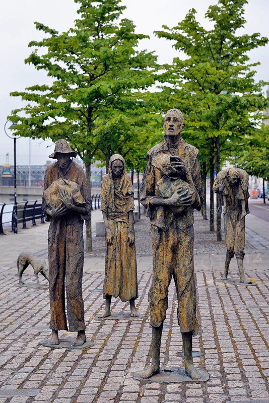 Famine Memorial commemorating Ireland's Great Famine