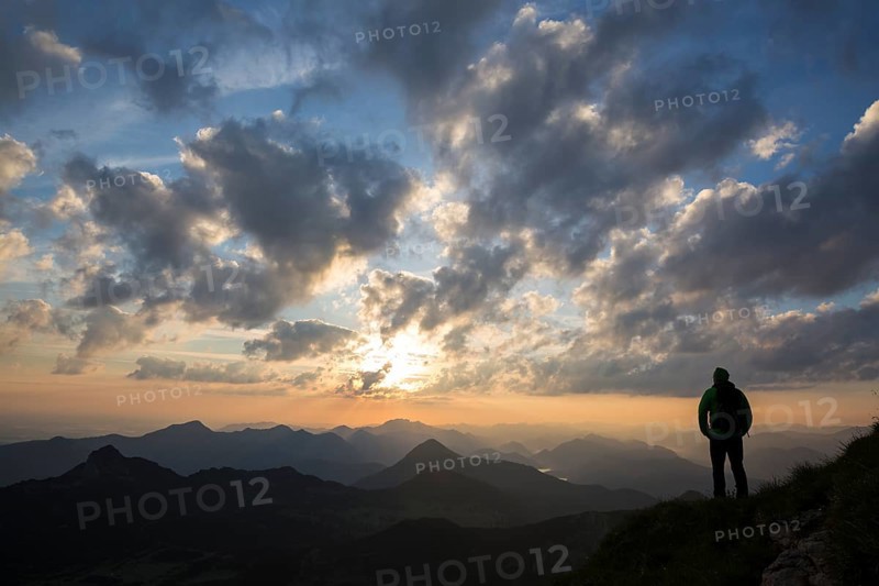 Hikers looking in the distance