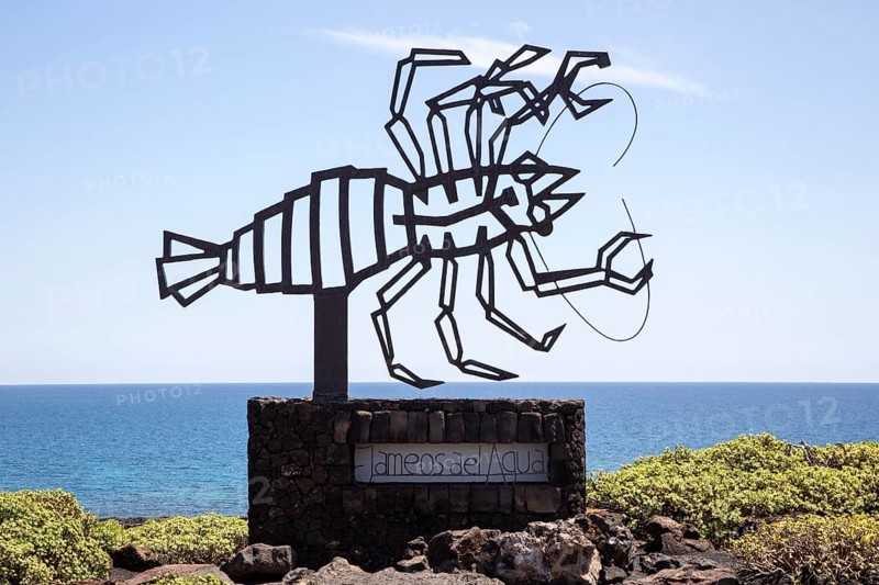 Crab sculpture by Cesar Manrique at Jameos del Aqua