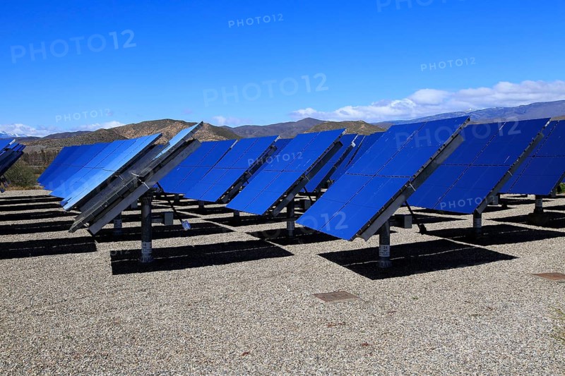Heliostats reflecting sunrays
