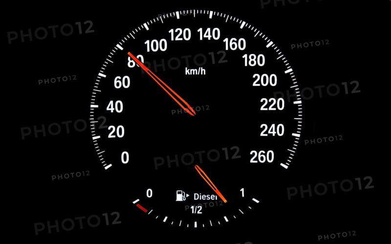 Speedometer with fuel gauge for diesel