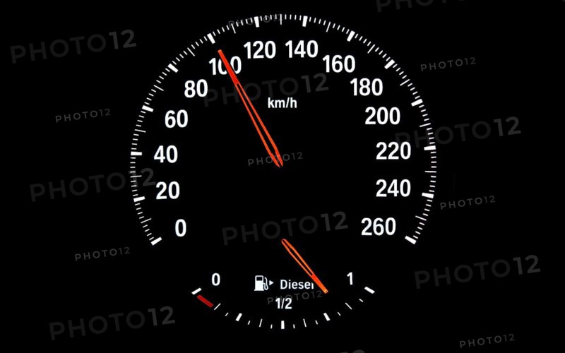 Speedometer with fuel gauge for diesel