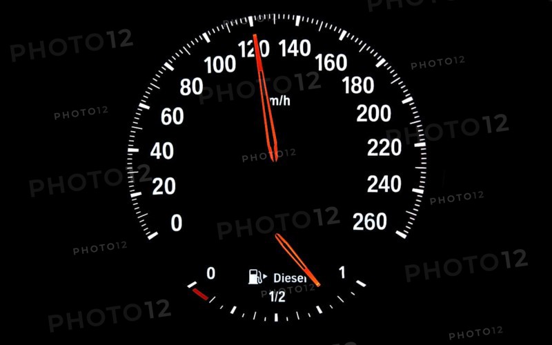 Speedometer with fuel gauge for diesel