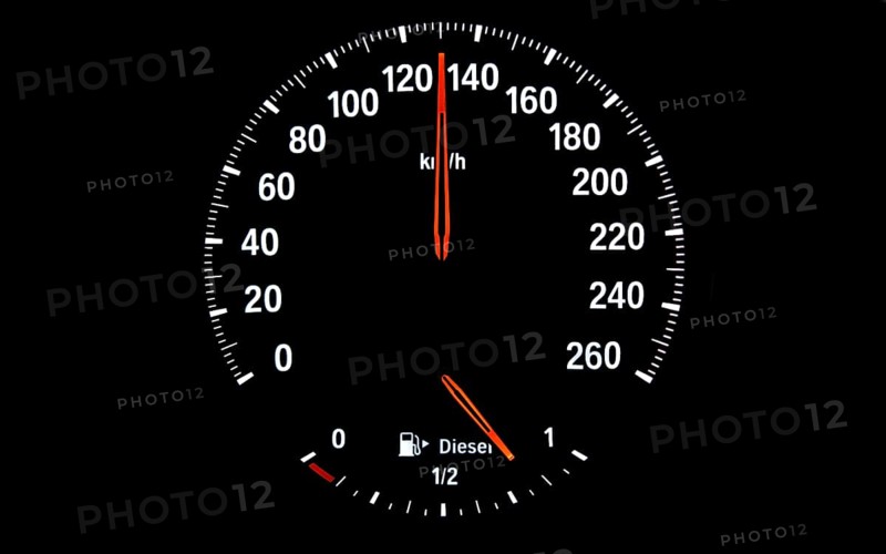 Speedometer with fuel gauge for diesel
