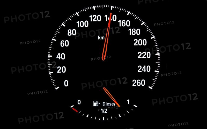 Speedometer with fuel gauge for diesel