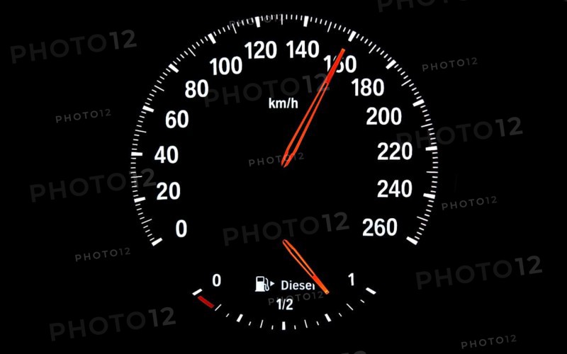 Speedometer with fuel gauge for diesel