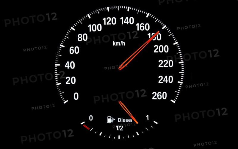Speedometer with fuel gauge for diesel