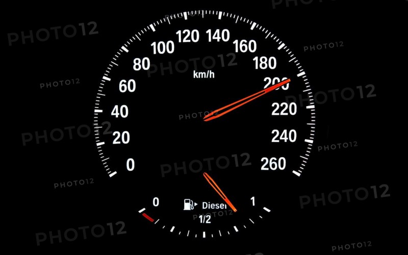 Speedometer with fuel gauge for diesel