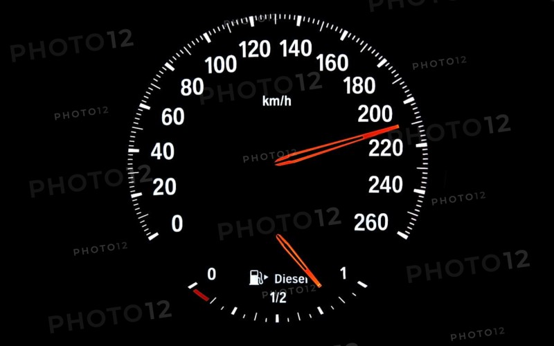 Speedometer with fuel gauge for diesel