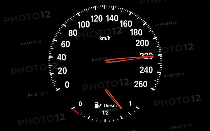 Speedometer with fuel gauge for diesel