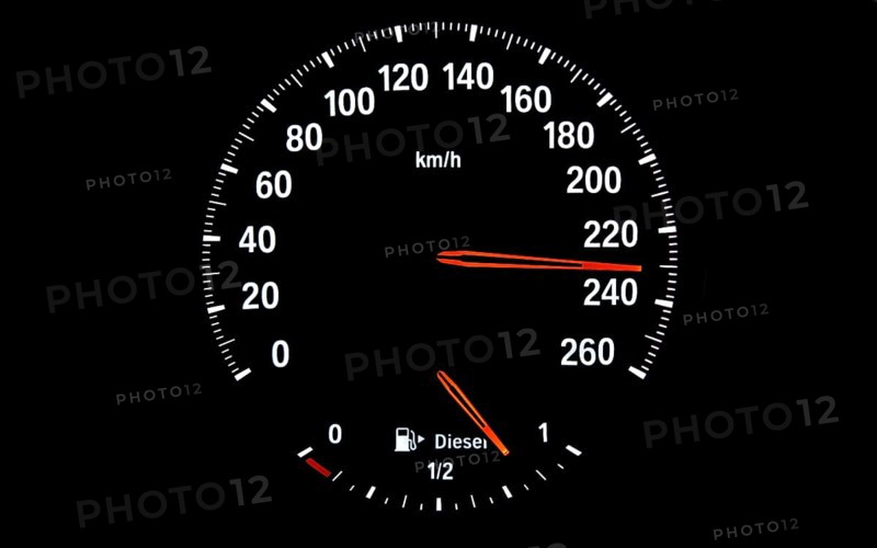 Speedometer with fuel gauge for diesel