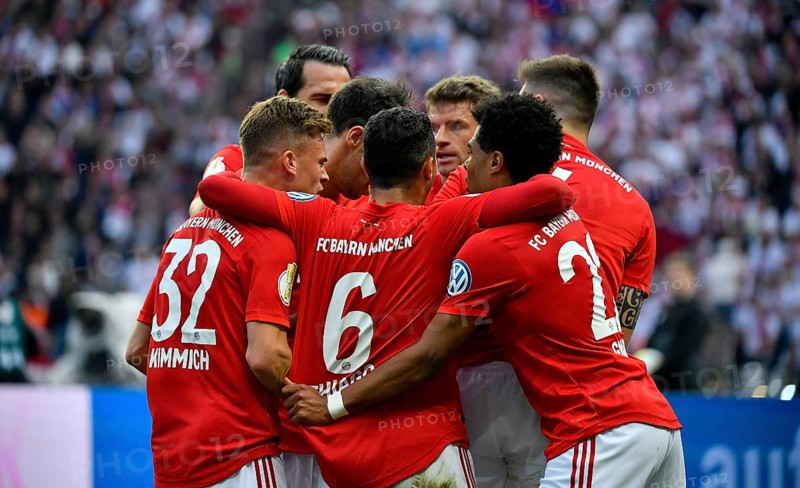 Goal celebration at FC Bayern Munich