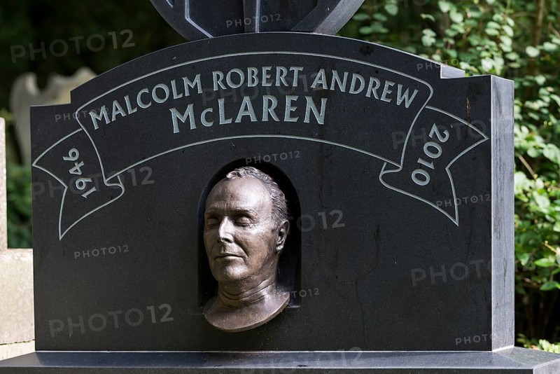 Grave of artist Malcolm McLaren