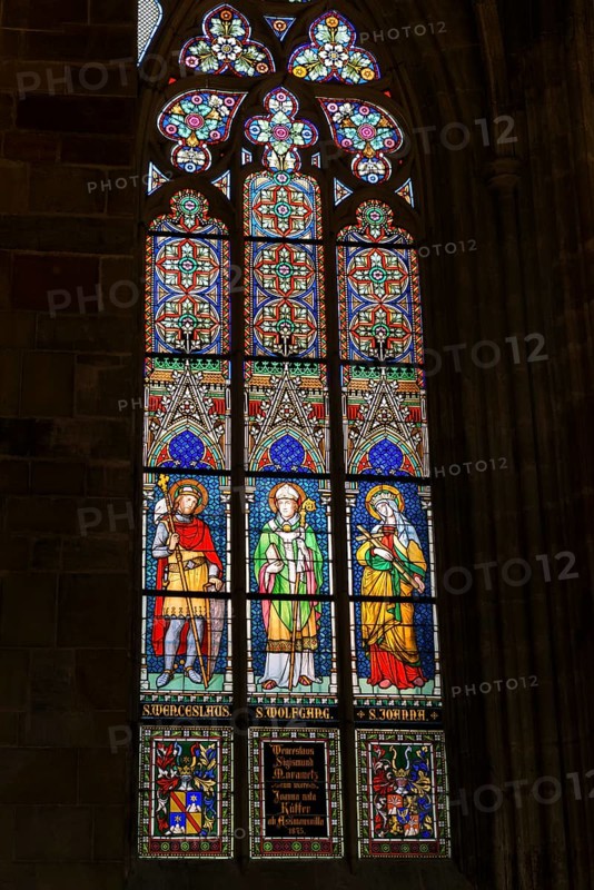 Coloured stained glass windows
