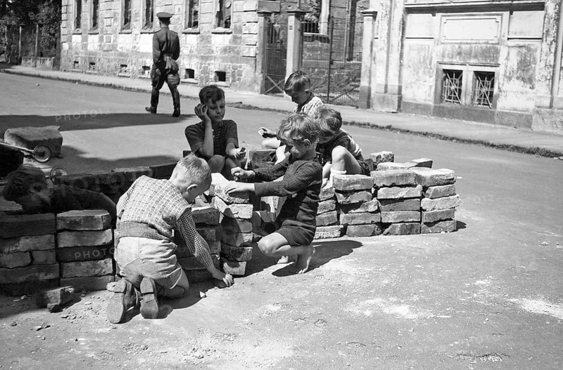 Debris bricks as toys