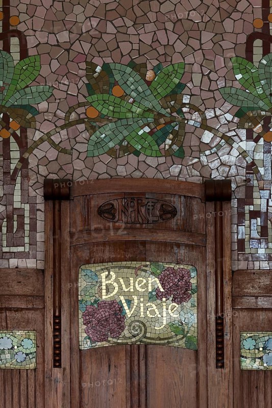 Floral wall mosaic