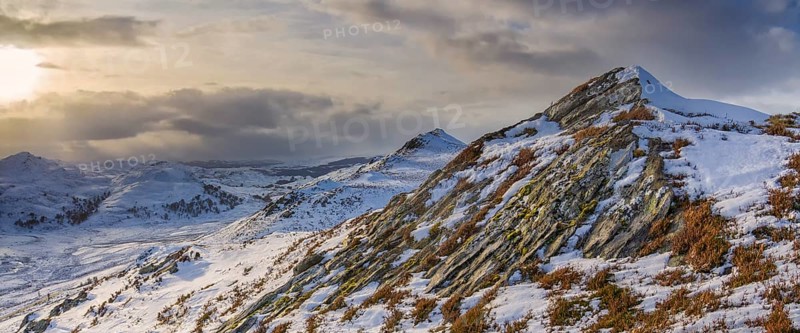 Mountains with snow