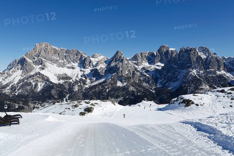 Skier on ski slope