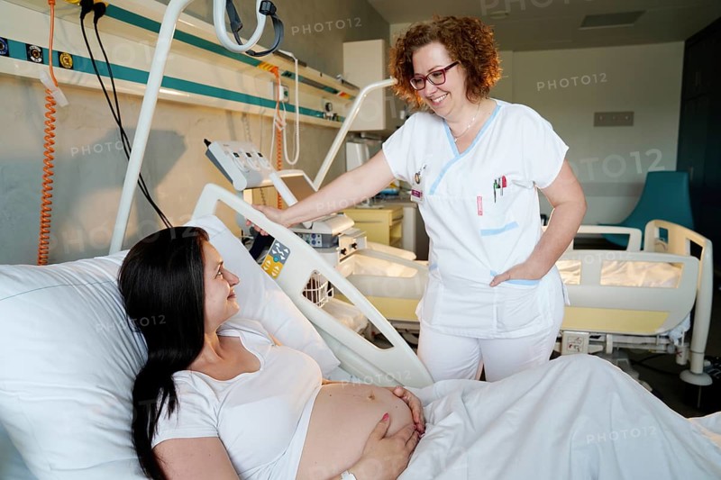 Nurse with patient